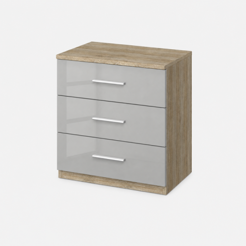 Stuttgart 3 Drawer Bedside