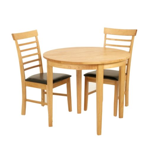Hanover Oak Half Moon Dining Table + 2 chairs