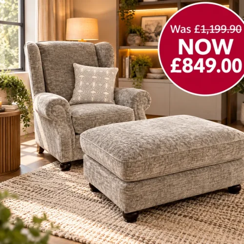 Dynasty Wing Chair + Stool