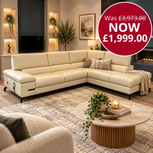 Budapest Leather Corner Sofa