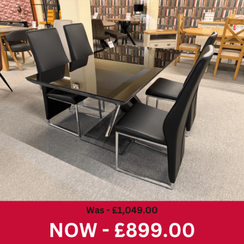Prosper Dining Table + 4 Chairs Set