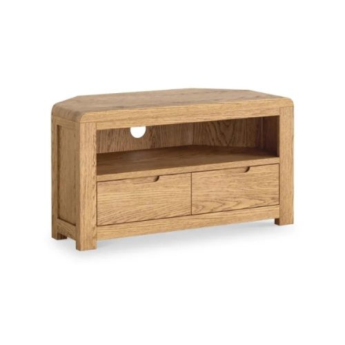 Florence Curved Oak Corner TV Unit