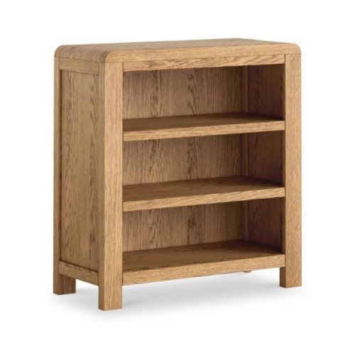 Florence Curved Oak Low Bookcase