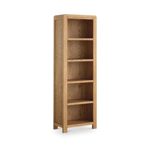 Florence Curved Oak Narrow Tall Bookcase