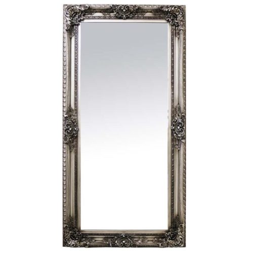 Florence Full Length Large Mirror Antique Silver 180 x 90cm