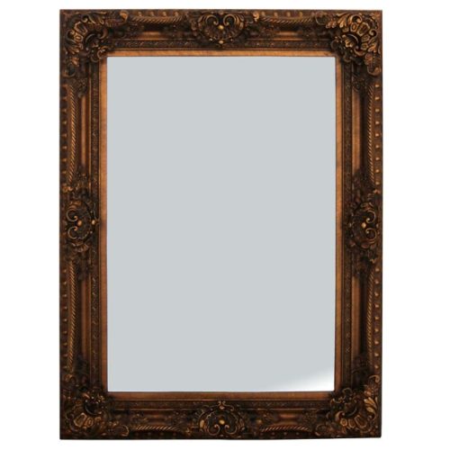 Florence Rectangle Wall Mirror Gold 120 x 90cm