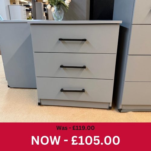 Ravenna 3 Drawer Chest Dust Grey