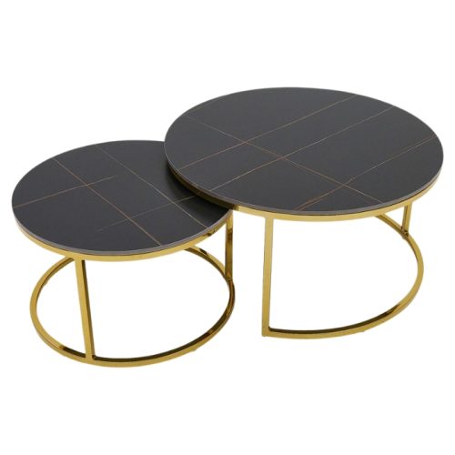 Circo Black Circle Coffee Table Nest