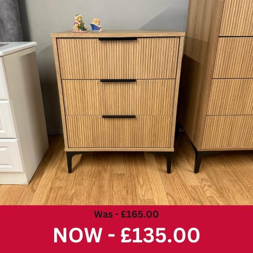 Venice 3 Drawer Midi Chest Venetian Light Oak