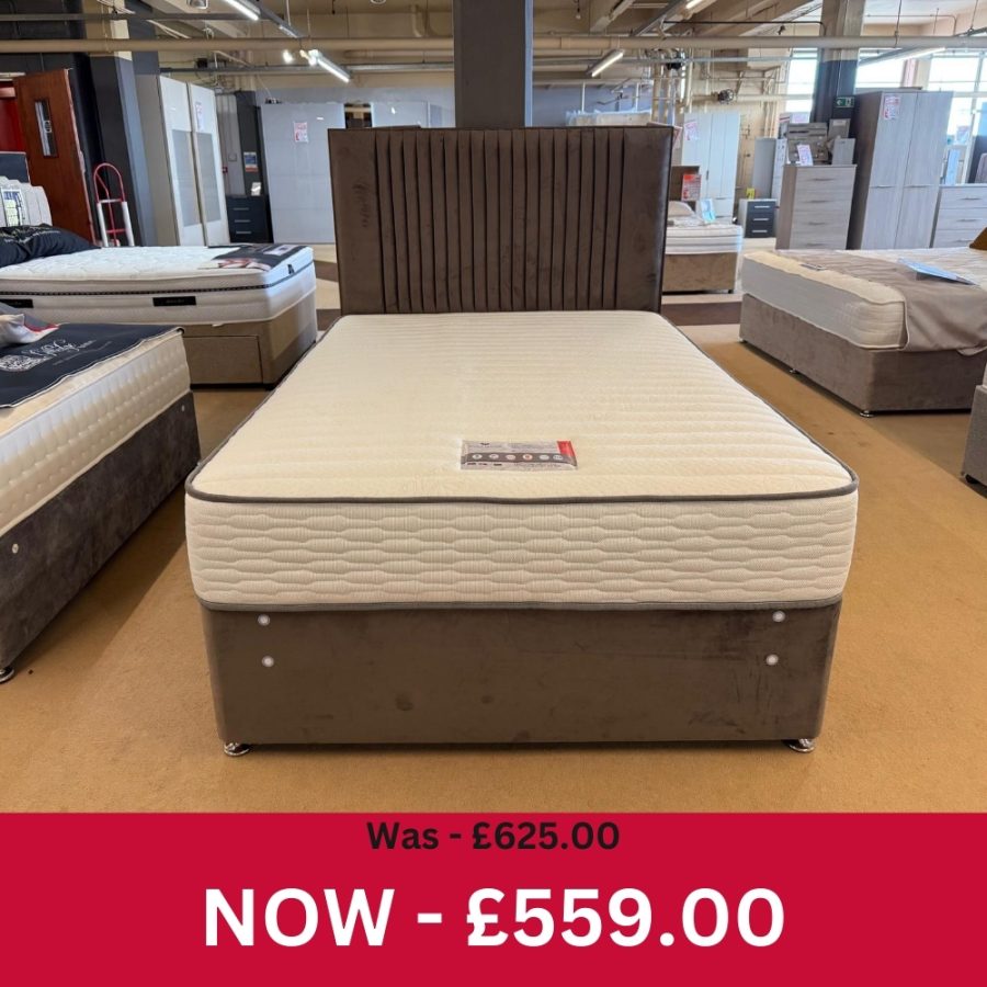 4'6" Finley 1,000 Pocket 2 Drawer Divan Bed