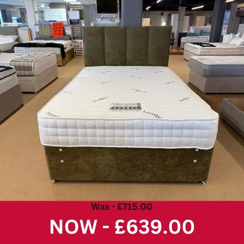 4'6" Krystal Zen 2 Drawer Divan 1,500 Pocket Bed
