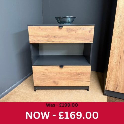 Bora 2 Drawer Deep Chest with Shelf