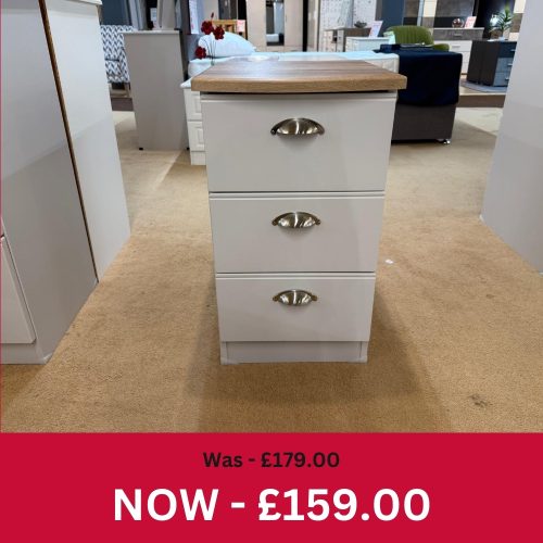 Victoria 3 Drawer Bedside Table