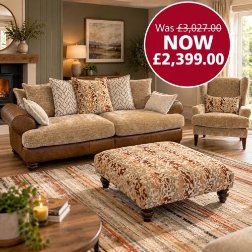 Haiti 4 Seater Sofa + Wing Chair + Stool
