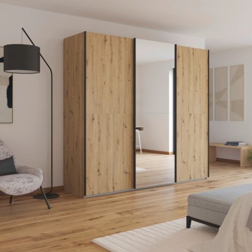 Fifty 3 Door 1 Mirror Sliding Wardrobe