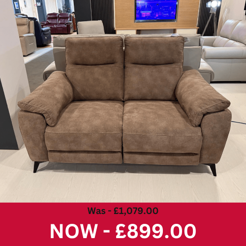 Florida Fabric 2 Seater Power Reclining Sofa with Headrest