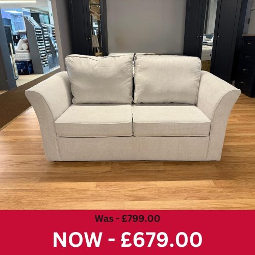 Nexus 2 Seater Sofa Bed in Compo Silver Fabric