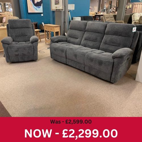 Stamford Power 3 Seater Reclining Sofa + Power Lift & Rise Recliner Chair Set