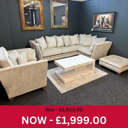 Athens Chaise Sofa + Love Chair + Stool Set