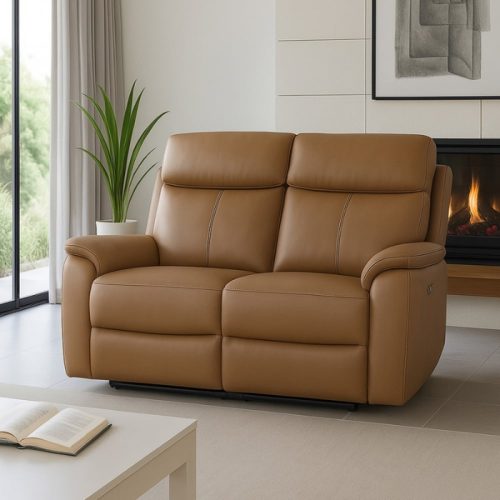 Kingsley 2 Seater Leather Power Recliner Sofa
