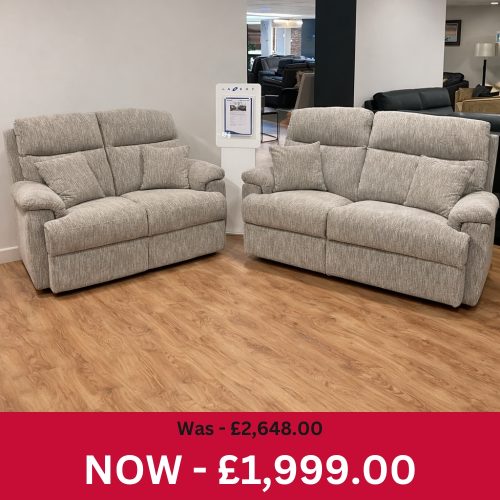 La-Z-Boy Harrow 3 Seater Manual Recliner + 2 Seater Static Sofa Set
