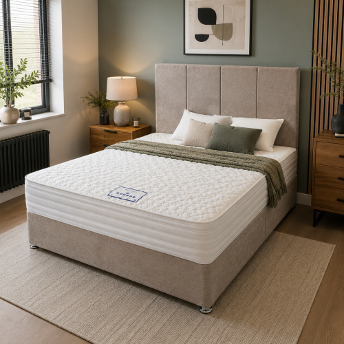 Cameo 1,000 Pocket 2 Drawer Divan Bed with Strutted Headboard