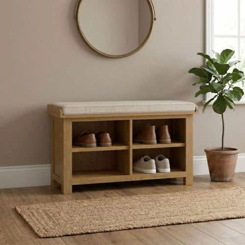 Dorchester Oak Shoe Bench
