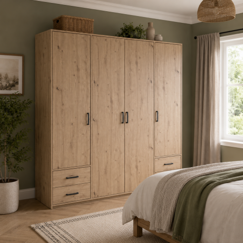 Voyager 4 Door Combination Wardrobe