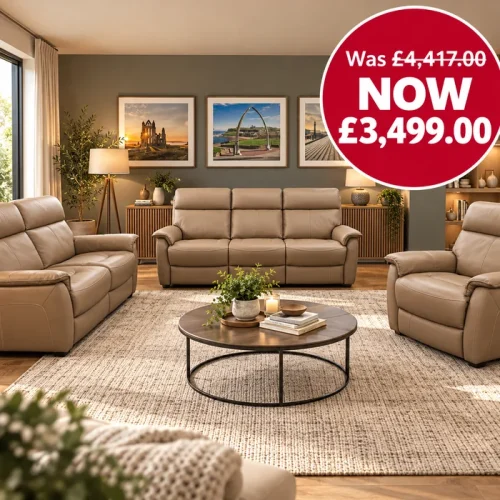 Warwick 3 Seater Power Recliner Sofa + 2 Seater Static Sofa + Power Recliner Chair Set
