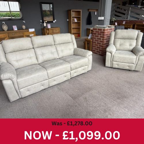 Buxton 3 Seater + Chair Manual Reclining