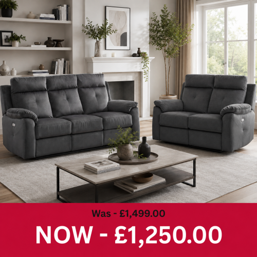 Palmera 3 Seater + 2 Seater Power Recliner Sofa Set