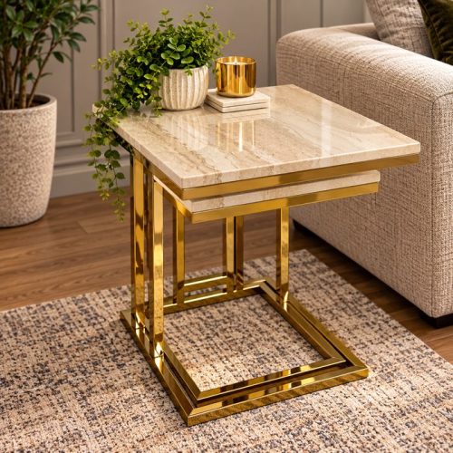 Erice Gold Side Table